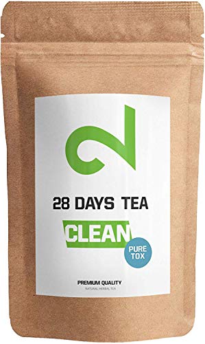 Dual 28 Days Detox Tea - Tè Disintossicazione |Per la Perdita di Peso|Tè Dimagrante E Purificante|Tè Per La Dieta E Per La Perdita Di Grasso|Alimentare Naturale|Tè A Foglia Sfusa|Made In Germany| 85g