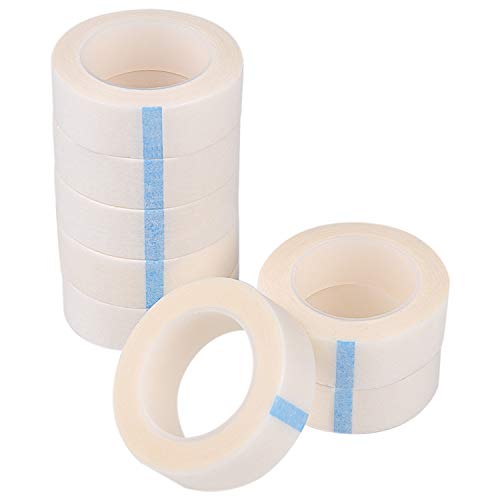 TUPARKA 8 rotoli nastro adesivo per ciglia nastro adesivo bianco per l'estensione delle ciglia, 9 m ogni rotolo