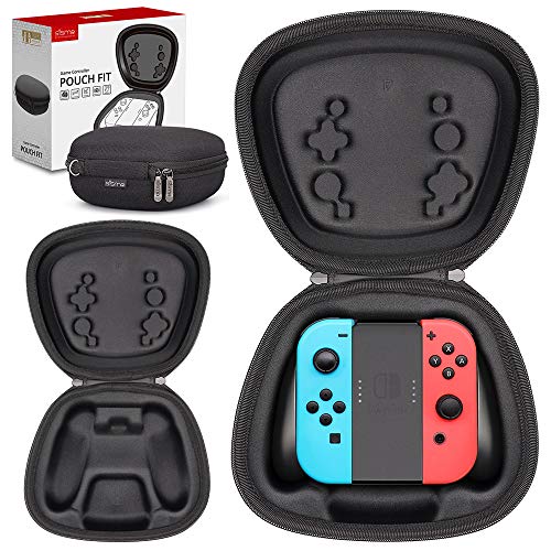 Sisma Custodia per Controller Joy-Con e Grip Joycon Nintendo, Cover rigida per riporre e proteggere impugnatura e Joycon Switch Originale, Nero