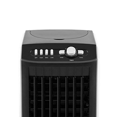 oneConcept MCH V2 Air Cooler Ventilatore Portatile 3-in-1 Mobile umidificatore purificatore d' Aria (65 W, Economico, 400 m3/h) Nero Nero