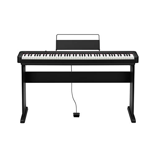 Casio CDP-S100 BK - Piano Digitale Professionale a 88 Tasti Pesati e 64 Voci Polifonica + Casio CS-46P Stand componibile per Tastiera Digitale CDP-S100, Nero
