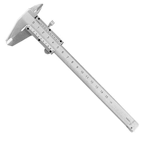 Calibro in acciaio al carbonio ad alta precisione, micrometro, strumento di misurazione durevole e trasparente, 0-150 mm, con scatola protettiva