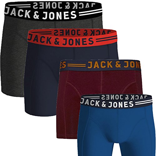 Jack & Jones confezione da 4 boxer da uomo Clichfield Trunks in misto cotone 4er Pack Jaclichfield M