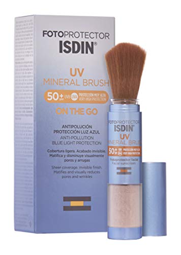 ISDIN Fotoprotector Isdin Mineral Brush Fotoprotettore in Brush Anti-Inquinamento Copertura Naturale Sopra il Make-Up - 2 Gr