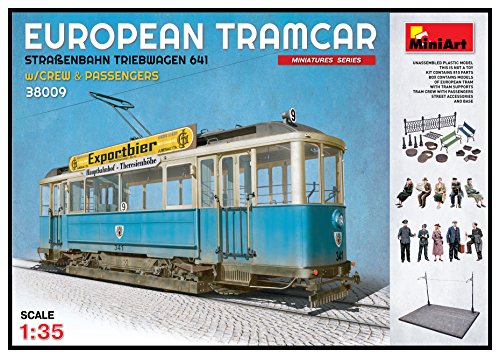 Unbekannt Mini Art 38009 – Modellino di European tramcar Tram triebwagen 641 con Equipaggio e Passengers
