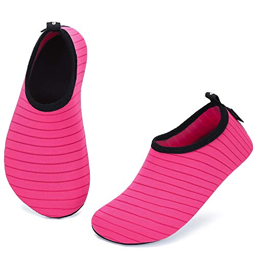 katliu Bambini Scarpe da Immersione Ragazze Ragazzi Scarpette da Surf da Scoglio Water Shoes per Piscina Nuoto Spiaggia Canottaggio Vela Aqua Cycling Snorkel Mare Fiume(033 Rosso, 32/33 EU)