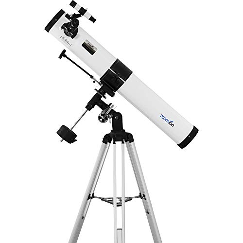 Zoomion Voyager 76/900 EQ Reflector Telescope - Telescopio astronomico con treppiede, Supporto e oculari per Bambini e Principianti dell'astronomia