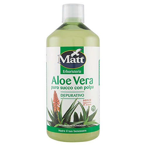 Matt Succo Depurativo di Aloe Vera da Bere - Puro al 100%, 1000 ml