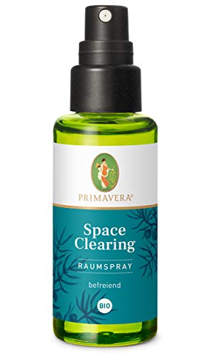PRIMAVERA - Spray per ambienti Space Clearing bio, 50 ml, abete bianco, rododendro e bacche di ginepro – Diffusore di aromaterapia – liberante – vegano