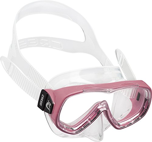 Cressi Piumetta Kid, Maschera Subacquea Unisex – Bambino, Trasparente/Rosa, 3-7 Anni