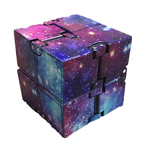 BASOYO Galaxy Mini ABS Infinity Cube per alleviare Lo Stress Agitarsi Anti ansia Stress per Bambini Giocattolo per Adulti edc, Giocattolo per alleviare Lo Stress e l'ansia e Il Tempo di ammazzare