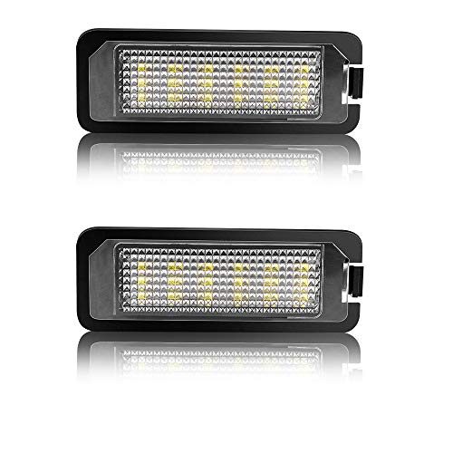 Safego Luci Targa a LED per Auto Lampada Targa 2835 SMD con CanBus nessun errore 6000K Xeno Bianco per Volks-wagen v-w Golf/Eos/Polo/Derby/Passat/Scirocco ecc, 2 Pezzi, 1 anno di Garanzia