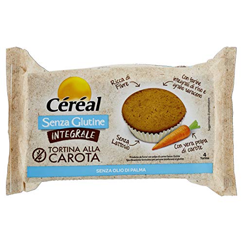 Céréal Tortina alla Carota, mini cake integrale, merendine integrali, carrot cake - 160 g