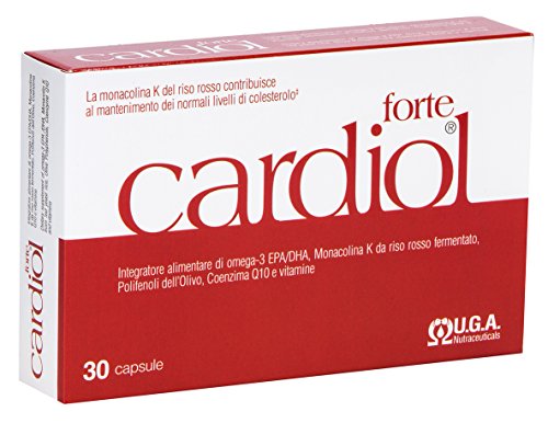 CARDIOL® forte - Integratore per il Colesterolo con Omega-3 EPA/DHA, 10 mg Monacolina K da riso rosso, 100mg CoQ10 ed estratto di olivo - 30 cps