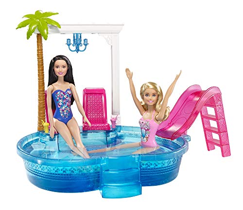 Barbie Glam Pool con Accessori, Multicolore, DGW22