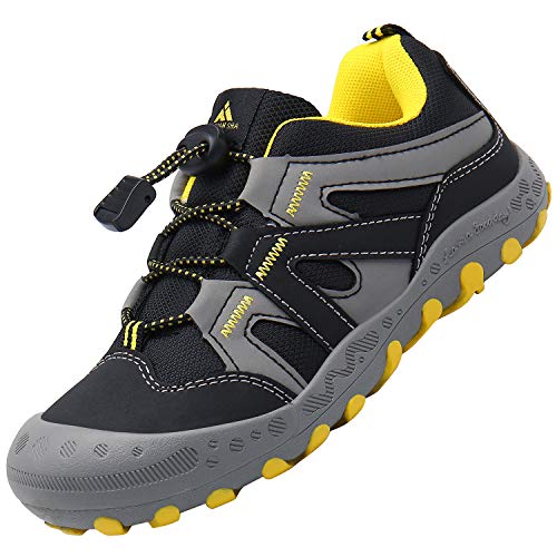 Scarpe Bambini Scarpa da Trekking Ragazzi Antiscivolo Scarpette da Montagna Ragazzo Traspiranti Calzature Bambino Nero 28 EU