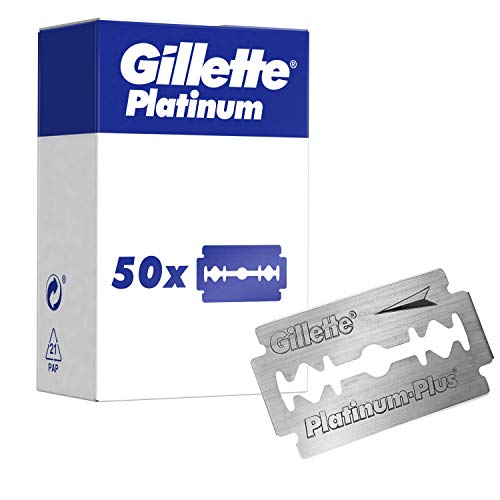 Gillette Platinum Lamette per Rasoio di Sicurezza, 50 Pezzi