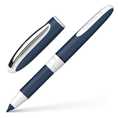Schneider - One Change - Penna roller per mancini e destrorsi, colore inchiostro: blu, tratto 0,6 mm, con 3 cartucce