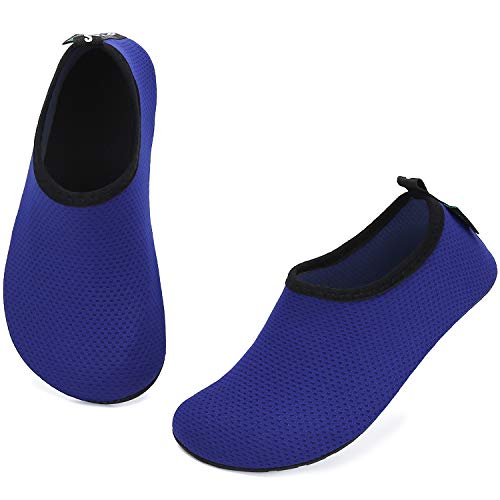 katliu Bambini Scarpe da Immersione Ragazze Ragazzi Scarpette da Surf da Scoglio Water Shoes per Piscina Nuoto Spiaggia Canottaggio Vela Aqua Cycling Snorkel Mare Fiume(032 Blu, 32/33 EU)