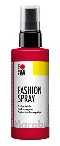 Marabu - Vernice per Stoffa con erogatore Spray, 100 ml, Colore Rosso