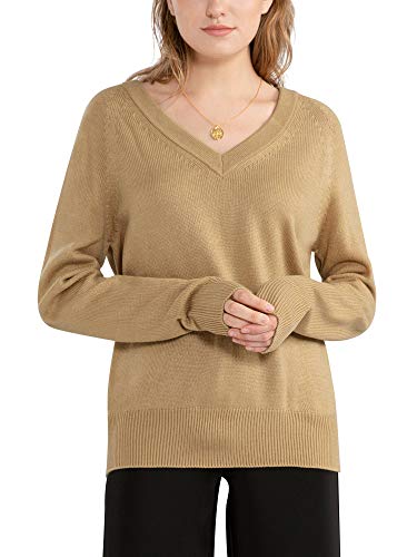 Woolen Bloom Maglione Donna Pullover Scollo a V Felpa Elegante Maglia Casual Manica Lunga Sweatshirt Autunno Inverno Tops