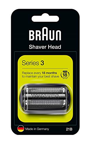 Braun pezzo di ricambio per rasoio 21B compatibile con i rasoi Serie 3 Nero