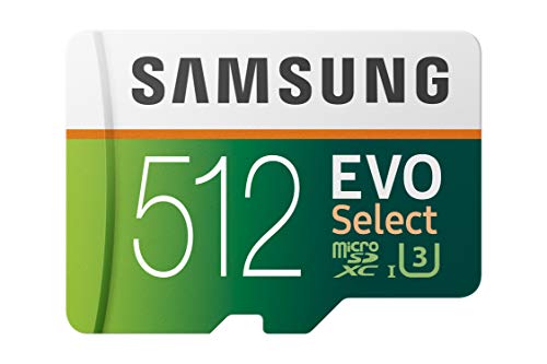 Samsung Memorie MB-ME512HA Evo Select Scheda MicroSD da 512 GB, UHS-I U3, Fino a 100 MB/s, Adattatore SD Incluso