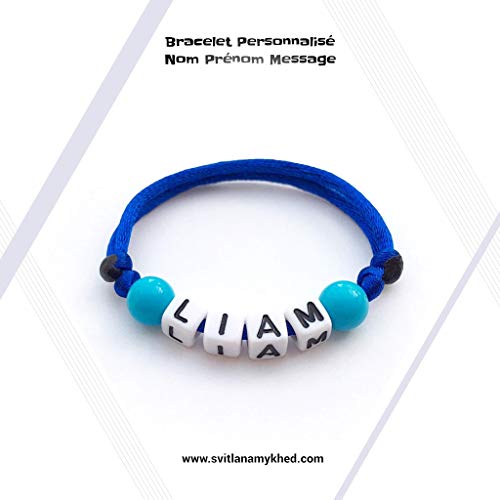 Bracciale LIAM bigiotteria con nome, testo, messaggio; regalo personalizzato per adulti e bambini; creazione personalizzata; lettere dell'alfabeto; fatto a mano