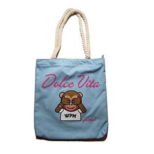 Aputeya Tote Bag Shopping Bag Donna Borsa in Polyestere Cotone (Azzurro)