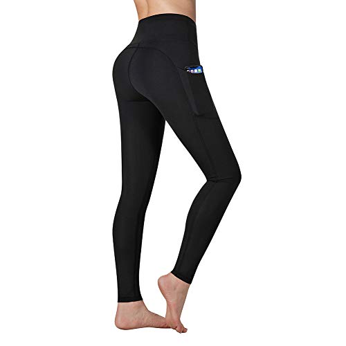 Vimbloom Leggings Fitness Donna Vita Alta Yoga Palestra Leggins Sportivi Pantaloni VI263 (Nero, XL)