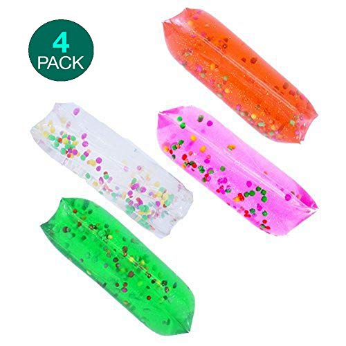 Water Snake Water Wigglies, with Colorful Beads Set of 4 by Fun Land