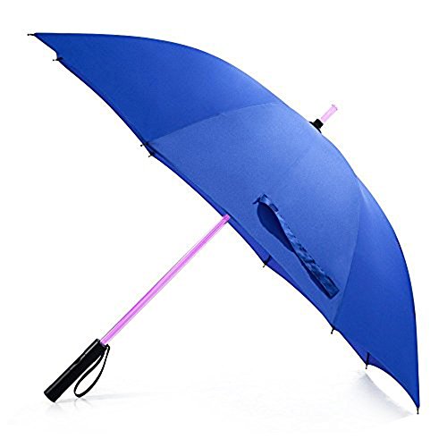 Ombrello con LED Spada Laser e Torcia Integrata resistente Ombrelli Pioggia da Esterno Antivento… (Blu)
