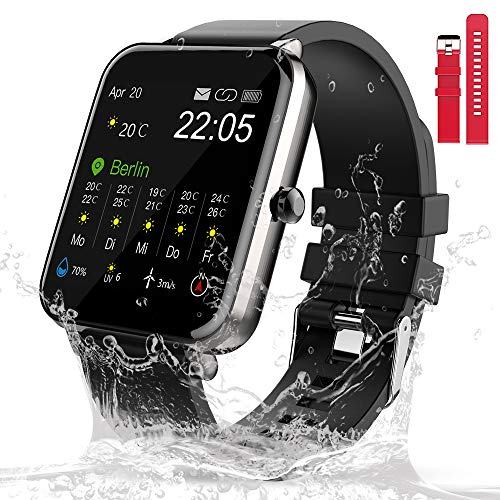 Zagzog Smartwatch Full Touch Screen HD 1,54 pollici SmartWatch IP68 Impermeabile Fitness Tracker Orologio sportivo GPS Pedometro Monitoraggio frequenza cardiaca Monitoraggio del sonno per iOS Android