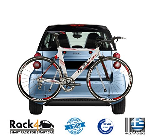 Rastrelliera per 2 biciclette per Smart ForTwo Cabrio 451 – Coupé (argento)