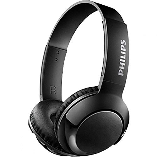 Philips SHB3075BK/00 Cuffie Auricolari On Ear, Bluetooth, Bass+, Senza Cavi, Microfono, Nero