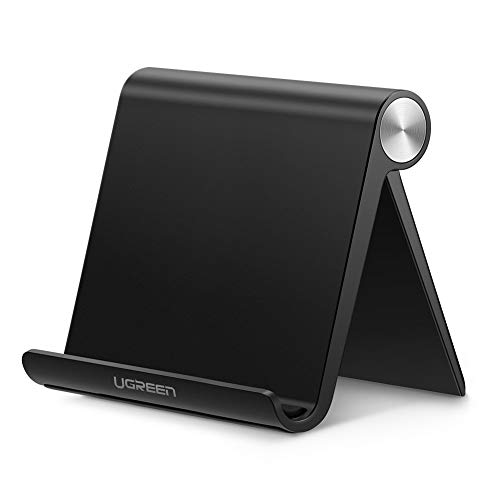 UGREEN Porta Tablet Telefono Supporto Tablet Tavolo Regolabile Compatible with Dispositivo da 4 a 12'' per iPad Pro iPad Air iPad Mini, Samsung S10 S9 Tab, Nintendo Switch, iPhone XS X 8 7 (Nero)