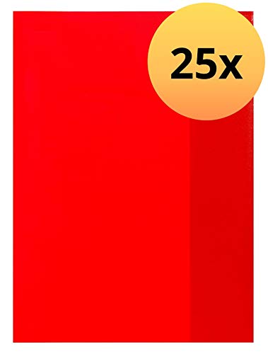 Landre, copertina per quaderno, flessibile e lavabile Copertine per quaderni A5 A5 rot, 25 Pezzi