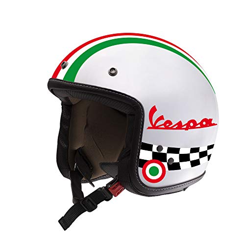 Adesivi per Casco Kit VESPA - Nero Rosso Blu Giallo Arancione - Strisce Italia Cerchio Bandiera Scacchi Helmet VINILE LUCIDO HD