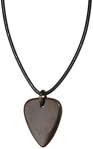 Timber Tones - Collana con plettro in legno d'ebano, 61 cm