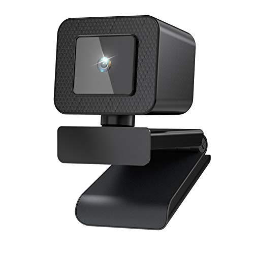 Webcam con Microfono, 2020 l'ultima Generazione 2K Full HD Webcam, Plug and Play USB, 75° Ultra Grandangolare, Web Camera per Video, Studio, Conferenze, Giochi, Compatibile con Windows, Mac e Android