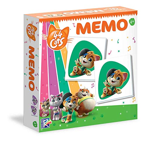 Clementoni - 18049 - Memo - 44 Gatti - Made in Italy - memory - gioco di memoria bambini 4 anni+, gioco da tavolo