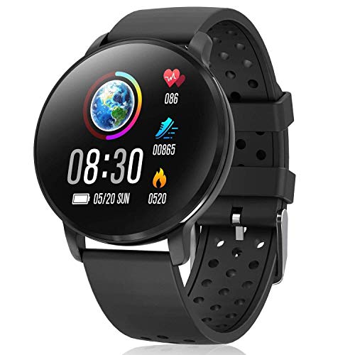 CatShin Smartwatch Orologio Fitness con Cardiofrequenzimetro Pedometro da Polso Contapassi, Activity Tracker Impermeabile IP68 Orologio per Uomo Donna iOS Android