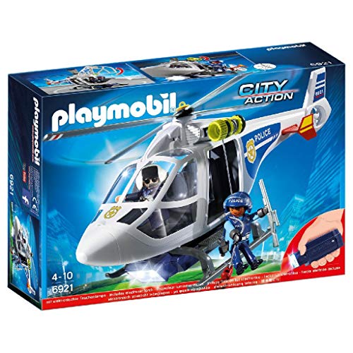 Playmobil City Action 6921 - Elicottero della Polizia con Faro Illuminante a LED, dai 4 anni