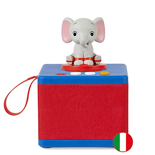 FABA- Raccontastorie Blu – Cassa Audio con Personaggio Sonoro Ele l’Elefante, FBC10002, Colore Accessori