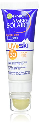 Garnier Ambre Solaire UV Ski 2-in-1 Crema + Stick labbra protettivi FPS 30 per condizioni estreme
