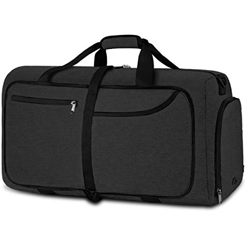 Borsone da Viaggio Pieghevole 40L Grande Capacità Duffel Bag Travel Leggero Impermeabile Borsoni da Palestra per Campeggio Viaggio Palestra Sport Vacanza Borsa Uomo e Donna (nero-40L)