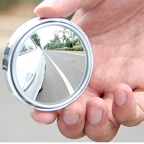 Rmeet Auto Laterale Specchio,2 Pack Specchietti Ciechi Rotabili di 360°Convesso Retrovisore Laterale Grandangolare Regolabile per Tutte Auto Bianca