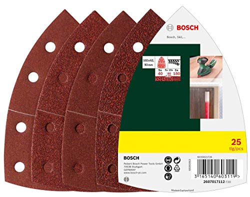 Bosch Home and Garden 2607017112 Set di Fogli Abrasivi per Levigatrice Palmare