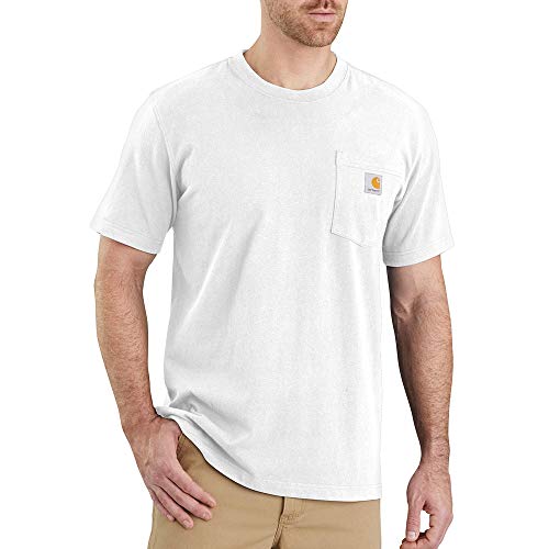 Carhartt Relaxed Fit T-Shirt Lavoro, Bianco, 3XL Uomo
