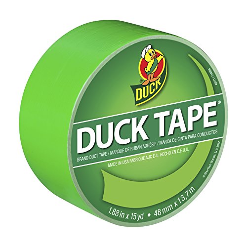 Colored Duct Tape, 1.88 x 15 yds, 3 Core, Neon Green, Sold as 1 Roll